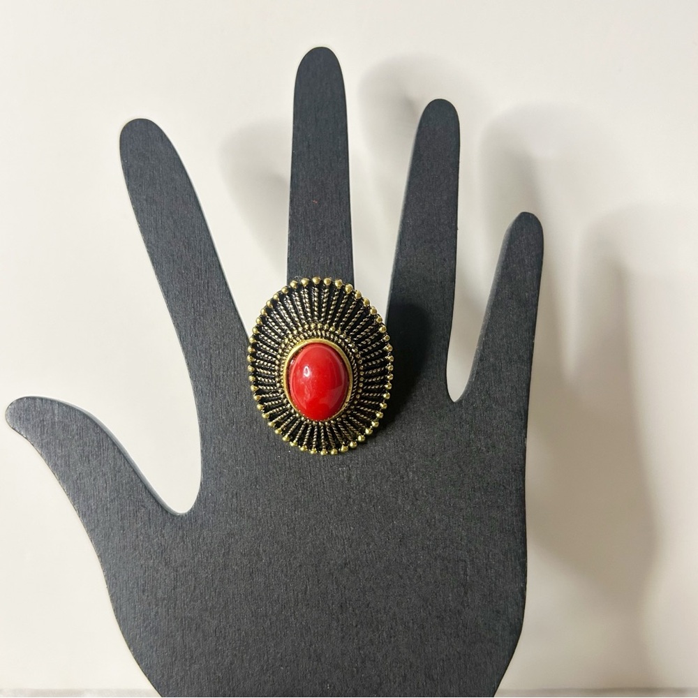 Red Radiance statement ring